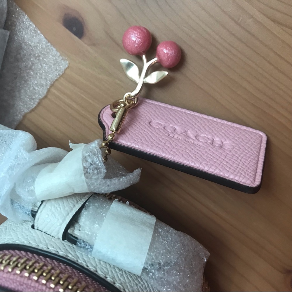 🍒❤️ Heart Crossbody In Signature Canvas With Heart Cherry Print - Picture 15 of 16